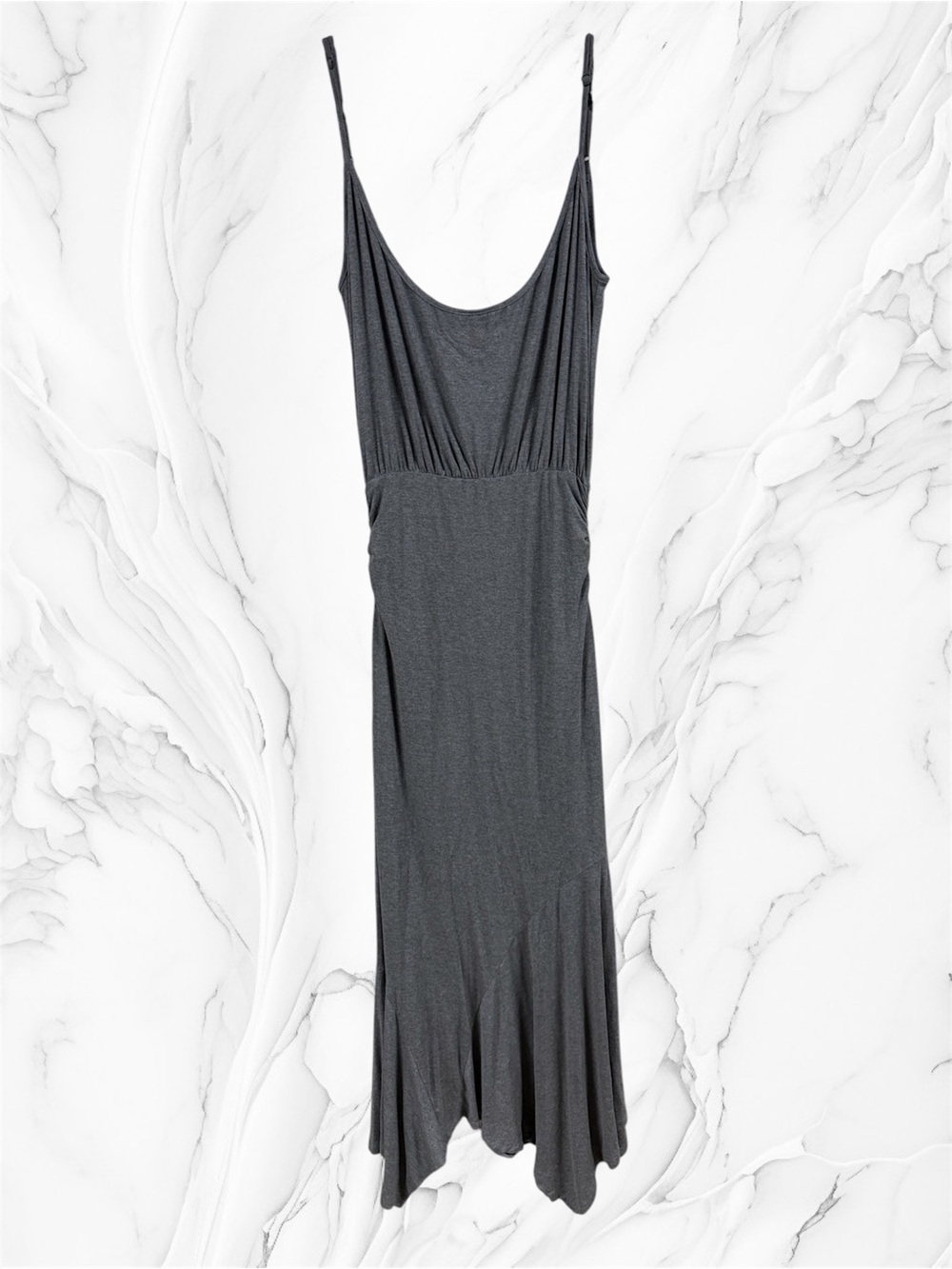 Commense Gray spaghetti strap Sleeveless Scoop Maxi Dress size small